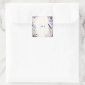 モンステラ エメラルドグリーンとゴールドのブライダルシャワー スクエアシール (バッグ)