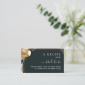 モンステラ エメラルドグリーン ゴールド ブライダルシャワー エンクロージャーカード (スタンド正面)