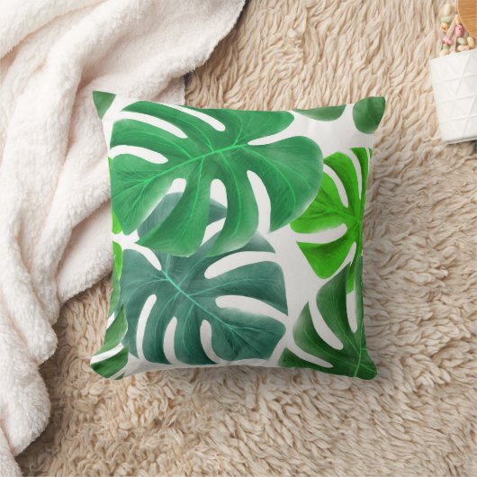 モンステラ クッション (ブランケット)