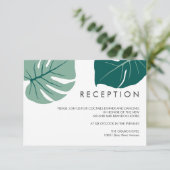 モンステラ グリーン | 結婚式 披露宴 封筒 エンクロージャーカード (スタンド正面)