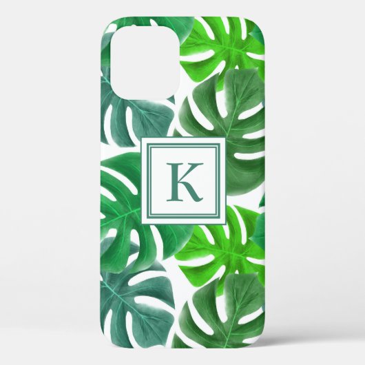 モンステラ デリシオサ リーフ パターン モノグラム Case-Mate iPhoneケース (裏面)