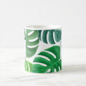 モンステラ・デリシ葉オーサ・ジャングルパターンモノグラム コーヒーマグカップ (中央)