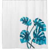 モンステラ、トロピカルとお洒落デザイン! シャワーカーテン (正面)
