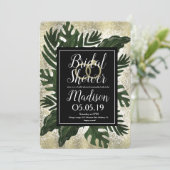 モンステラ トロピカル 偽金 スプラッシュ ブライダルシャワー 招待状 (スタンド正面)