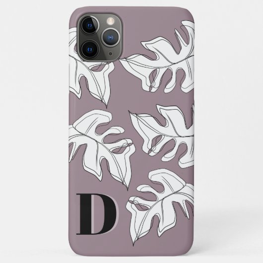 モンステラ ブラック ホワイト ボタニカル ウェディング Case-Mate iPhoneケース (裏面)
