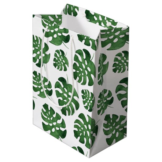 モンステラ ミディアムペーパーバッグ (裏面アングル)