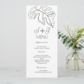 モンステラ モダン ラインアート 結婚式 メニュー (スタンド正面)