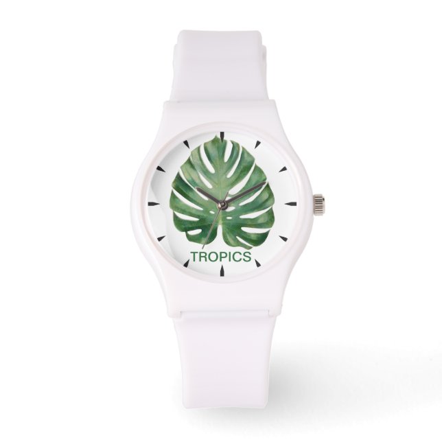 モンステラ リーフ トロピックス 腕時計 (正面)
