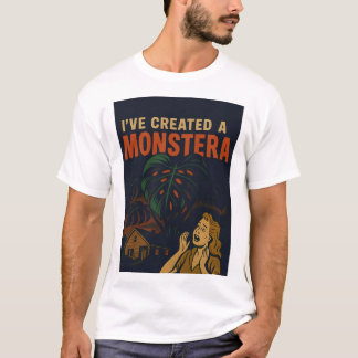モンステラ・レトロ・ホラー・プラントTシャツを作りました Tシャツ