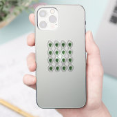 モンステラ 水彩画 グリーン ステッカー セット シール (スマートフォン)