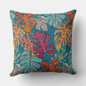 モンステラdeliciosa peacock クッション (裏面)