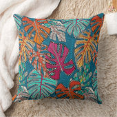 モンステラdeliciosa peacock クッション (ブランケット)