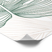 モンステ葉ラのシームレスなパターン。熱帯パターン ポスター (角)