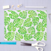 モンステ葉ラの水色 薄葉紙 (クラフト)