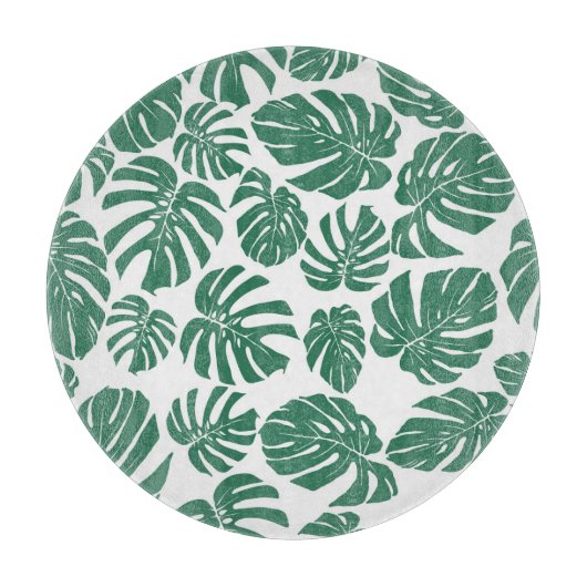 モンステ葉ラの継ぎ目のない、装飾的なパターン。 カッティングボード (正面)