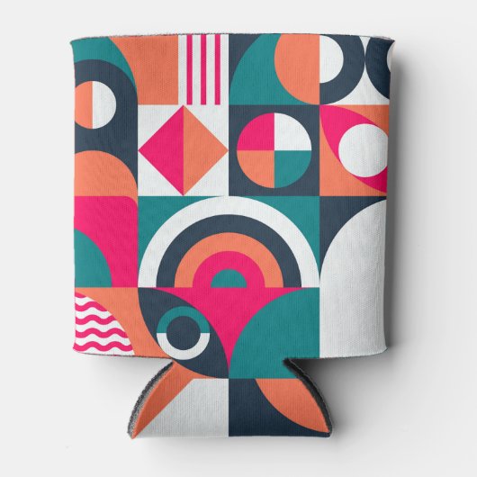 モンステ葉ラヴィンテージ：熱帯パターン 缶クーラー (正面)