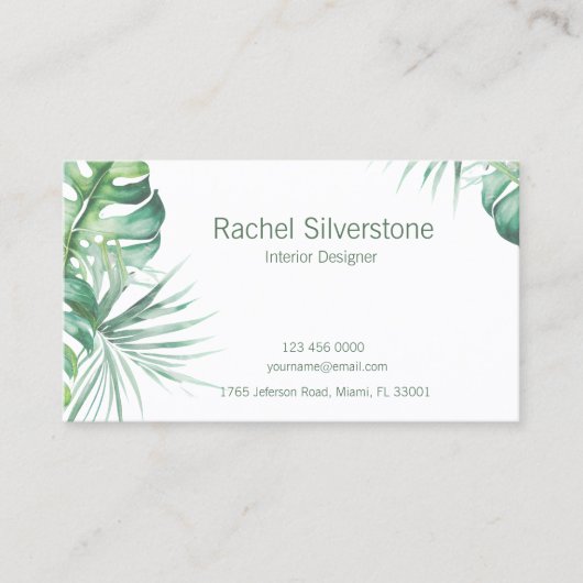 モンステ葉ラ差出人住所 名刺 (正面)