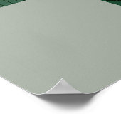 モンステ葉ラ市松模様にパターン ポスター (角)