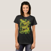 モンステ葉ラ熱帯動物爬虫類リザードIgu Tシャツ (正面フル)