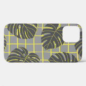 モンステ葉ラ：イエローグレーモダン抽象芸術 Case-Mate iPhoneケース (裏面 (横))
