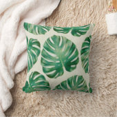 モンステ葉ラ クッション (ブランケット)