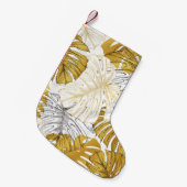 モンステ葉ラ：ゴールデンホワイト スモールクリスマスストッキング (正面 (吊り時))