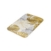 モンステ葉ラ：ゴールデンホワイト バスマット (アングル)