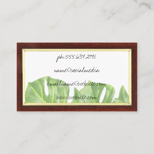 モンステ葉ラ |木枠 名刺 (裏面)