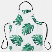 モンステ葉ラ・。熱帯イラストレーション型 エプロン (正面)