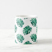 モンステ葉ラ・。熱帯イラストレーション型 コーヒーマグカップ (中央)