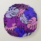 モンステ葉ラ#4 ラウンドクッション (正面)