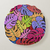 モンステ葉ラ#5 ラウンドクッション (正面)