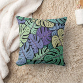 モンステ葉ラ#6 クッション (ブランケット)