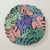 モンステ葉ラ#8 ラウンドクッション (正面)