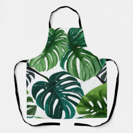 モンステ離れラウォーターモダンカラー植物芸術 エプロン