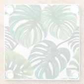 モンステ離れラウォーターモダンカラー植物芸術 ガラスコースター (裏面)