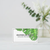 モンステ離れラ | 植物背景 名刺 (スタンド正面)