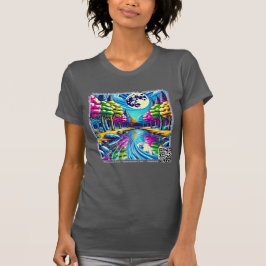 モンストリームクリーク ポップアート自然デザインTシャツ Tシャツ