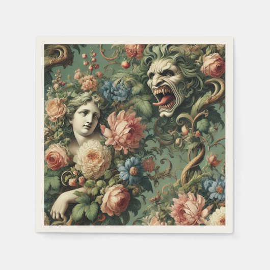 モンストレアオパラディスゴシッビクトリアンク スタンダードカクテルナプキン (正面)