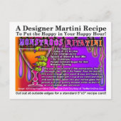 モンストロスリタハロウィーンマルティーニレシピポストカード ポストカード (正面)
