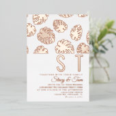 モンスモダンラリーフ結婚プレス 箔招待状 (立ち正面)