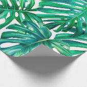 モンス葉テラ（背景、水彩） ラッピングペーパー (角)