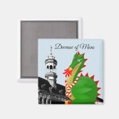 モンス- DoudouのDucasse -ベルギーからの記念品 マグネット (正面/裏面)