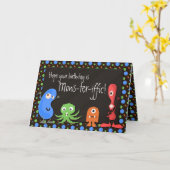 モンスter ifficかわいいモンスターのカスタムの誕生日カード カード (黄色い花)