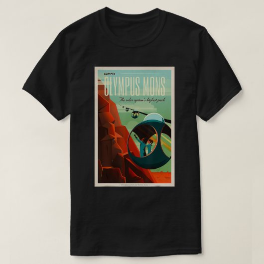 モンズコロニー宇宙飛行士探査レトロ宇宙 Tシャツ (デザイン正面)