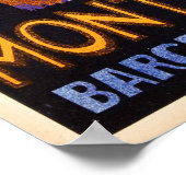 モンセラットバルセロナエスパーナラック鉄道旅行 ポスター (角)