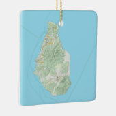 モンセラットマップクリスマス セラミックオーナメント (右)