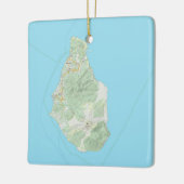 モンセラットマップクリスマス セラミックオーナメント (左)