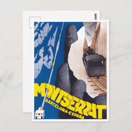 モンセラットロープウェイSpainヴィンテージ旅行葉書 ポストカード (正面/裏面)