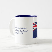 モンセラト国旗の聖なる書物、 経典カスタマイズホワイト ツートーンマグカップ (正面左)